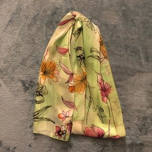 Cute Vintage Floral Polyester Scarf